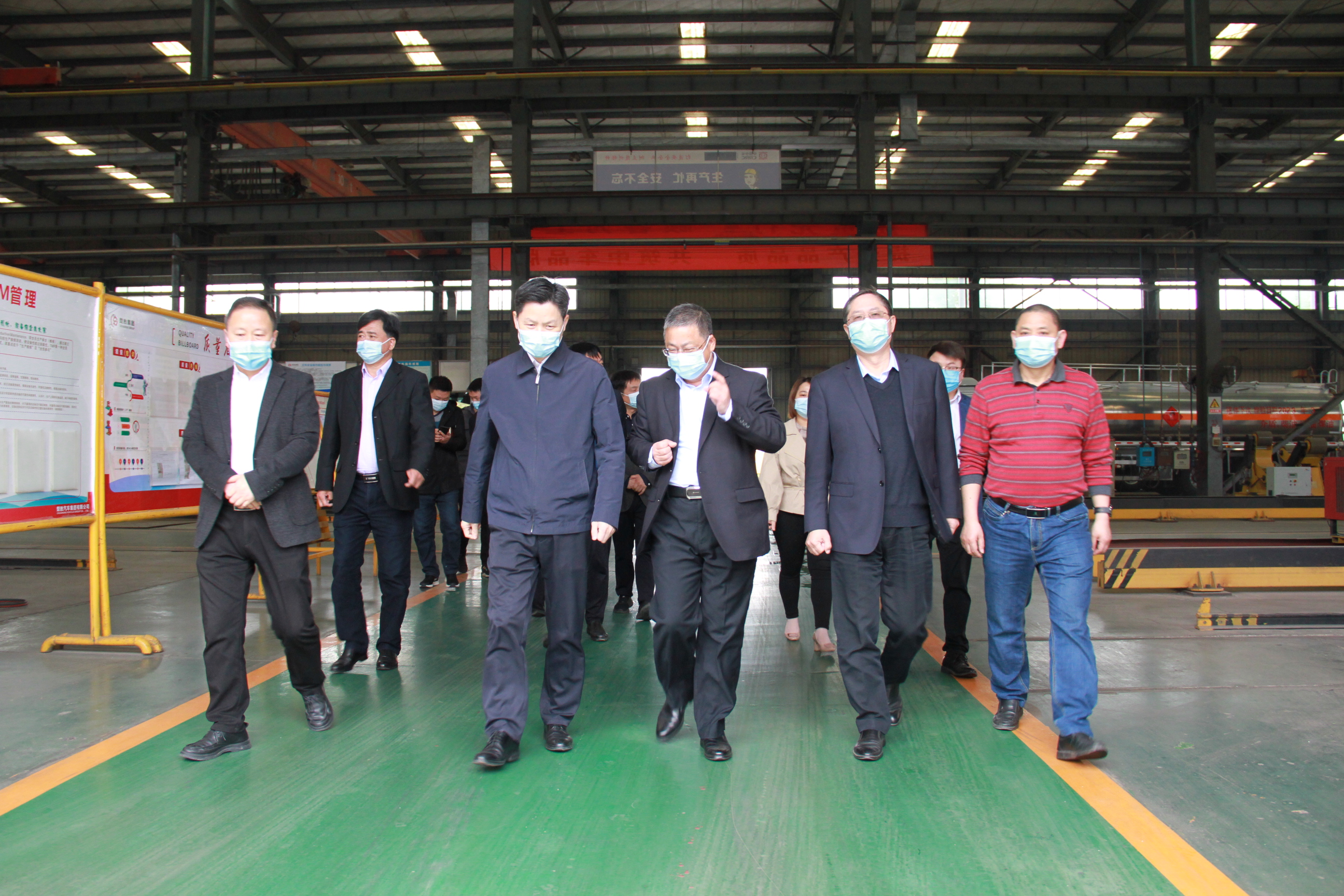 防疫情，促生產(chǎn)，市委常委副市長甘國棟一行蒞臨楚勝調(diào)研